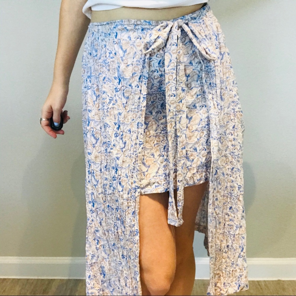 Free People hi low floral midi wrap skirt - Picture 3 of 8